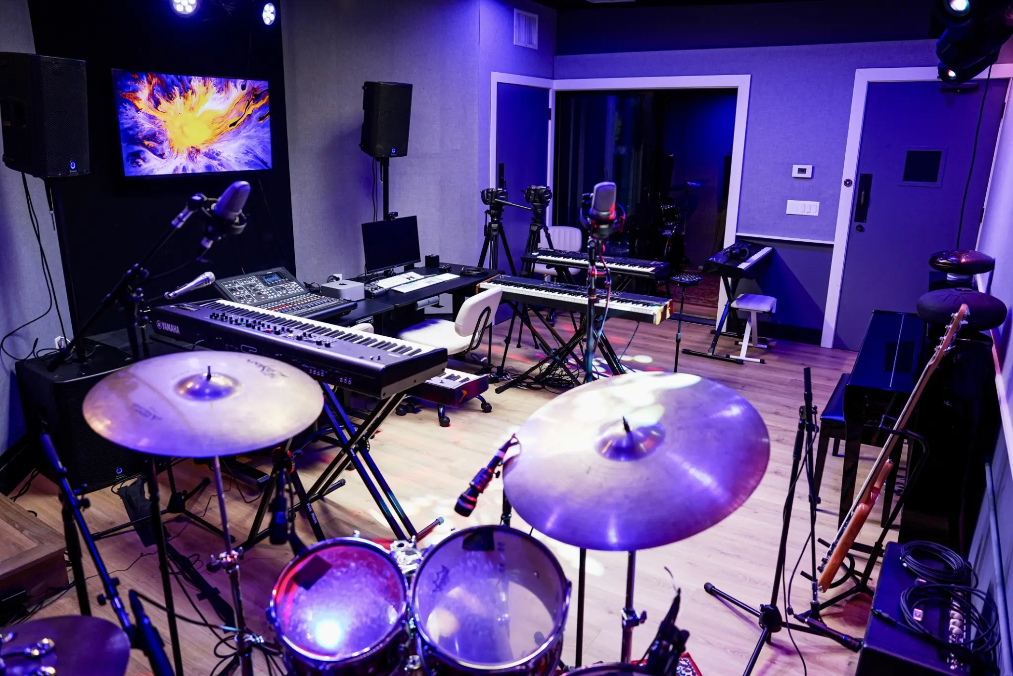 A rehearsal room at The Recording Club