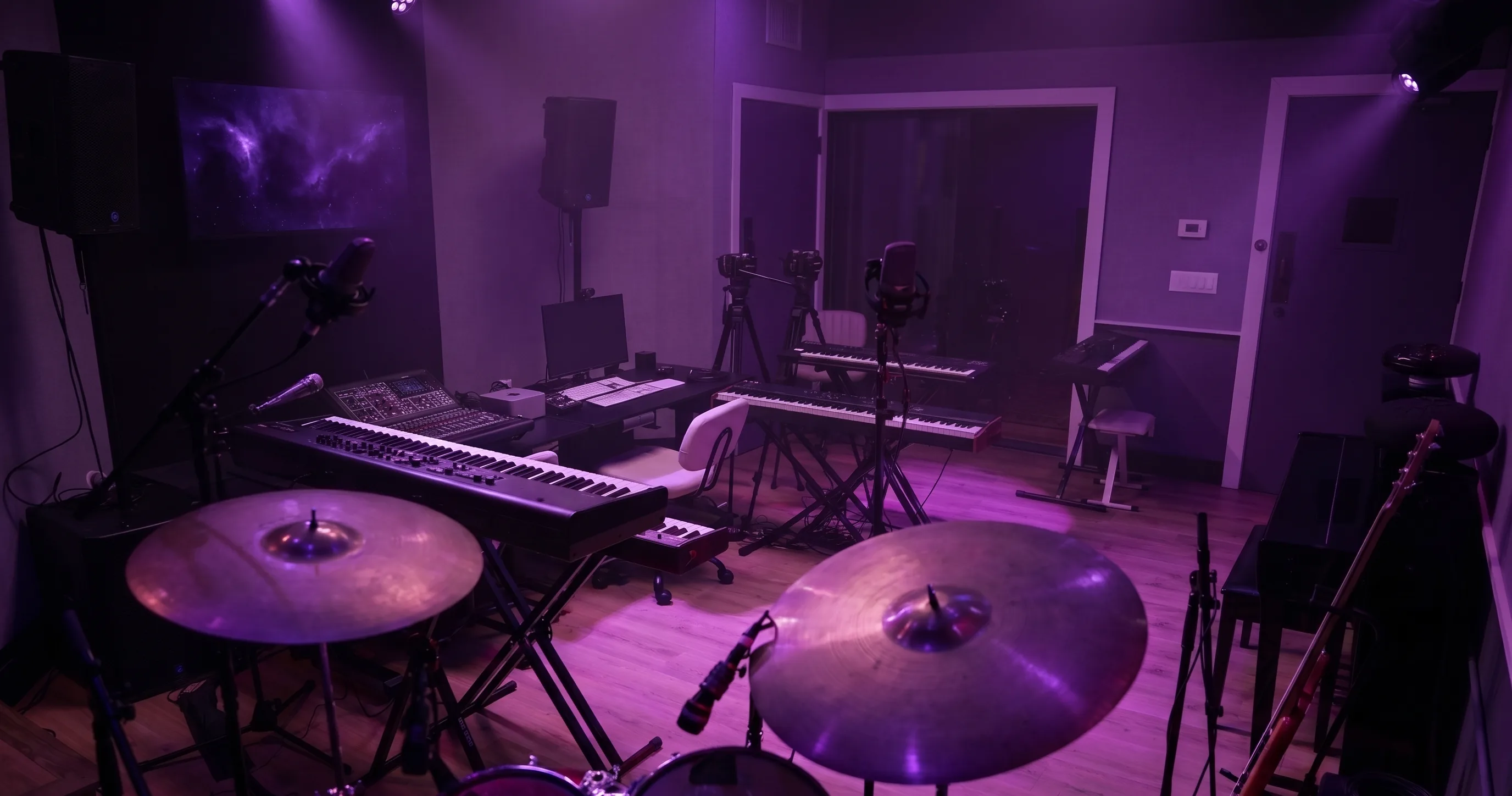A rehearsal room at The Recording Club